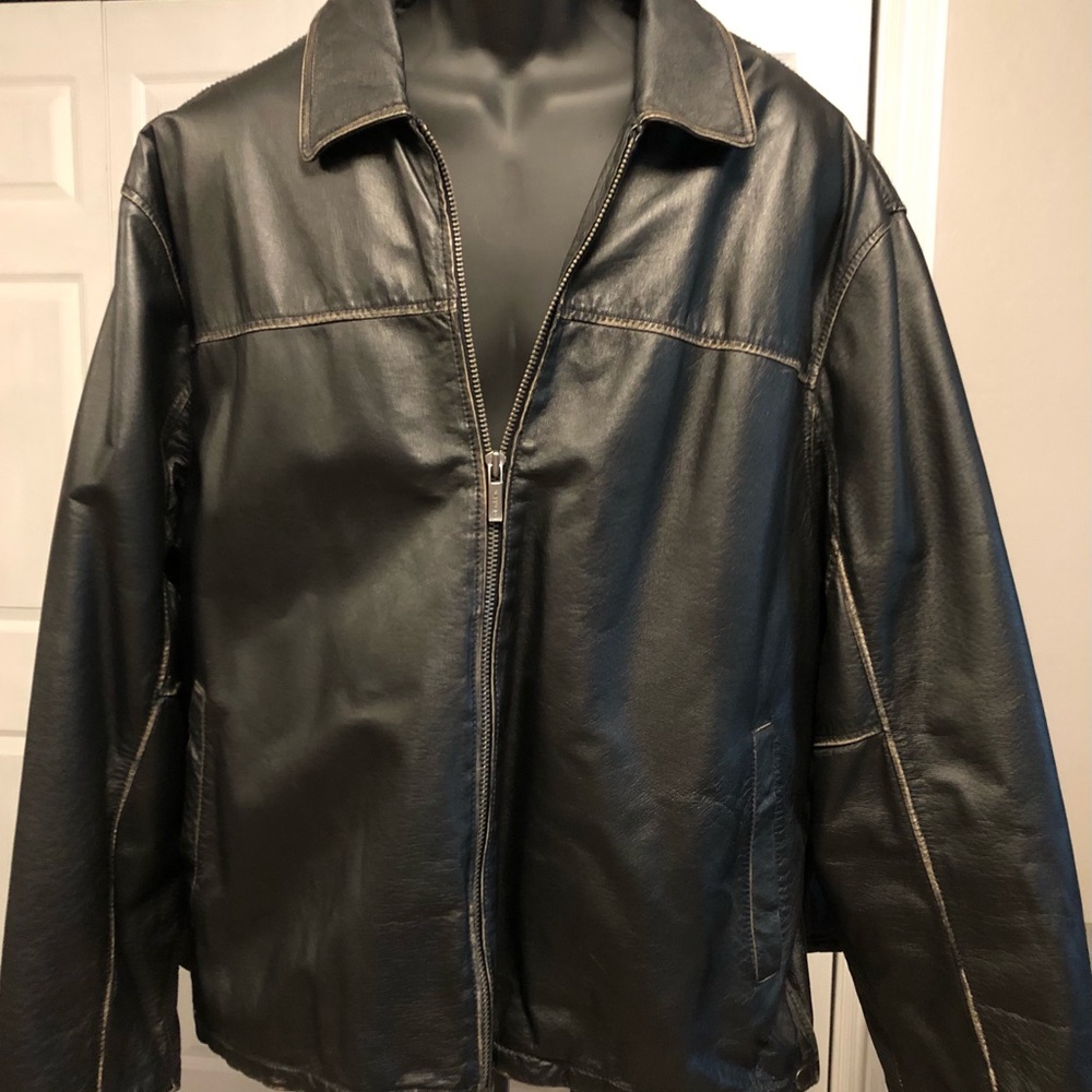 Calvin Klein Leather Jacket XL